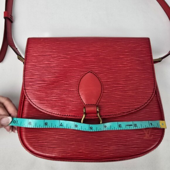 Louis Vuitton Vintage 1987 Red Epi Leather Saint Cloud Shoulder Bag - Picture 14 of 16